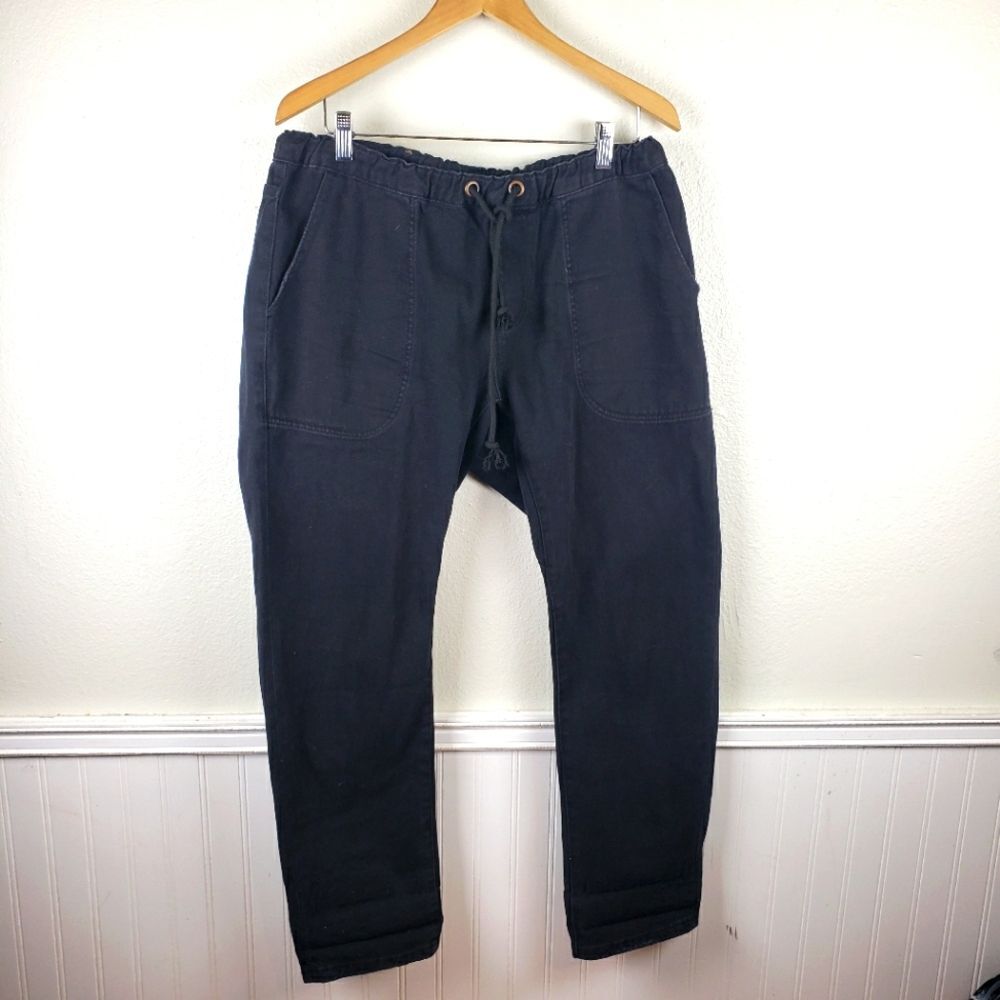 One Teaspoon Shabbies Women's S Black Slouchy Baggy Drawstring Jogger Pants
